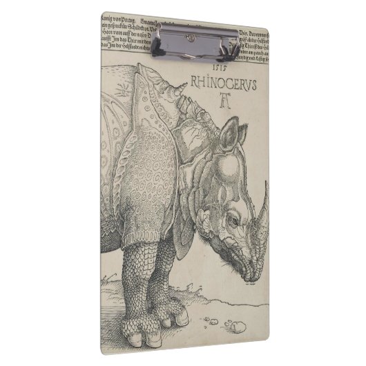 Rhinoceros Woodcut by Albrecht Durer Klembord (Rechts)