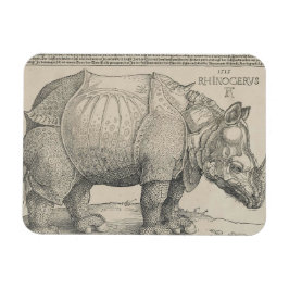 Rhinoceros Woodcut by Albrecht Durer Magneet