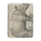 Rhinoceros Woodcut by Albrecht Durer Magneet (Verticaal)