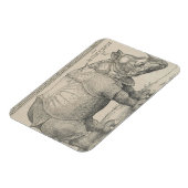 Rhinoceros Woodcut by Albrecht Durer Magneet (Linkerzijde)