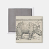 Rhinoceros Woodcut by Albrecht Durer Magneet (Voorkant / Achterkant)