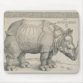 Rhinoceros Woodcut by Albrecht Durer Muismat