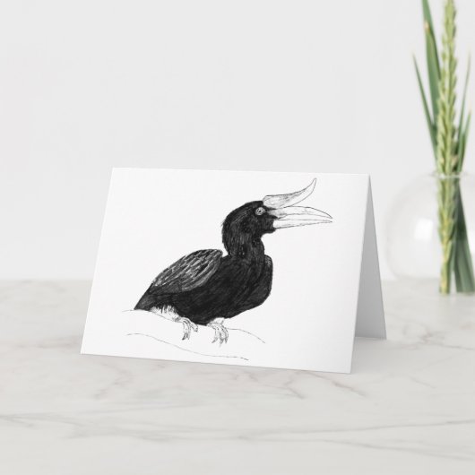 Rhinocerous Hornbill van Odin Kaart (Voorkant)