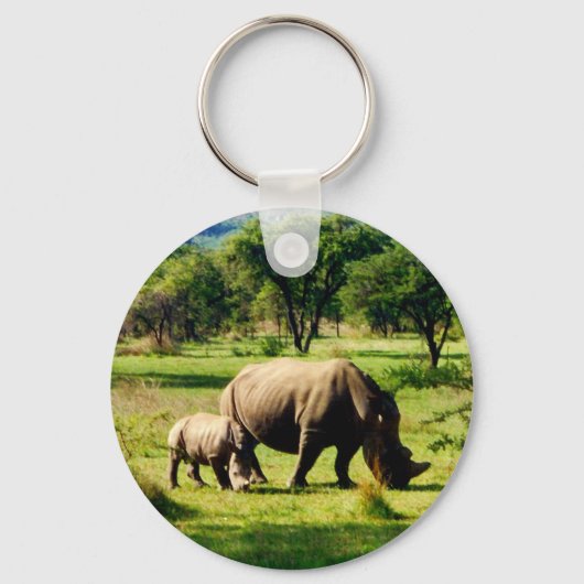 rhinofamilie sleutelhanger (Voorkant)