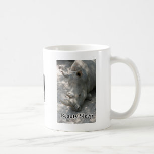 Rhinofoto met "Beauty Sleep"-tekst Koffiemok