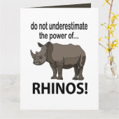 Rhinos Animal Funny Rhinos Kaart (Gele Bloem)