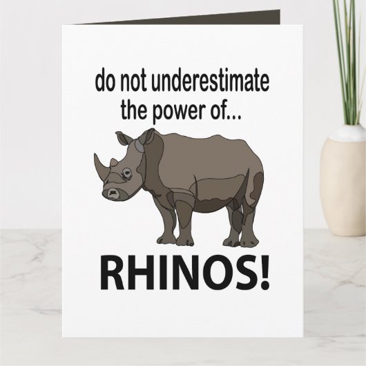 Rhinos Animal Funny Rhinos Kaart (Voorkant)