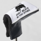 Rhinos Dont Believe Golfheadcover (3/4 voorkant)
