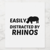 RHINOS EASILY DISTRACTED WIJN ETIKET (Enkel label)