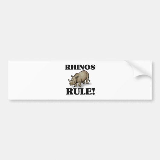 RHINOS-regel! Bumpersticker (Voorkant)