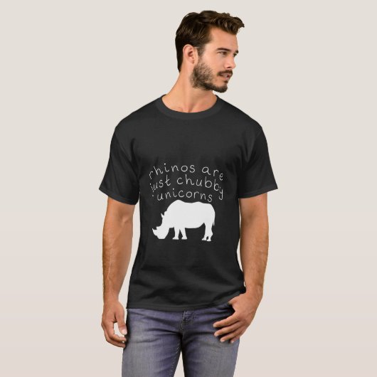 Rhinos zijn alleen maar Chubby Unicorns T-shirt (Voorkant volledig)