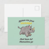 Rhinos zijn Unicorns Briefkaart (Voorkant / Achterkant)