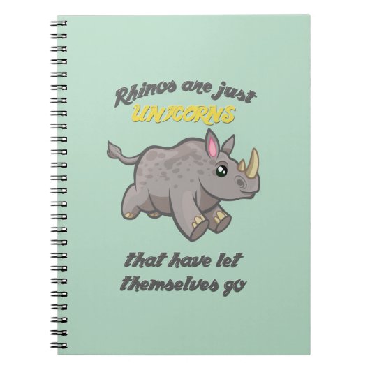 Rhinos zijn Unicorns Notitieboek (Voorkant)