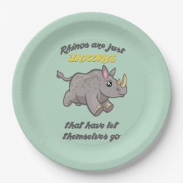 Rhinos zijn Unicorns Papieren Bordje