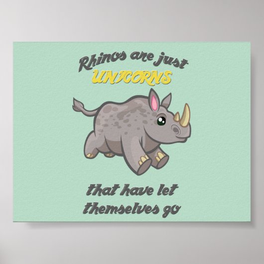 Rhinos zijn Unicorns Poster (Voorkant)