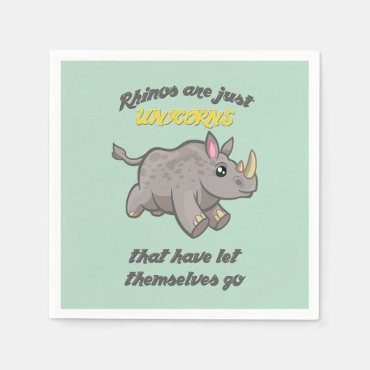 Rhinos zijn Unicorns Servet (Voorkant)