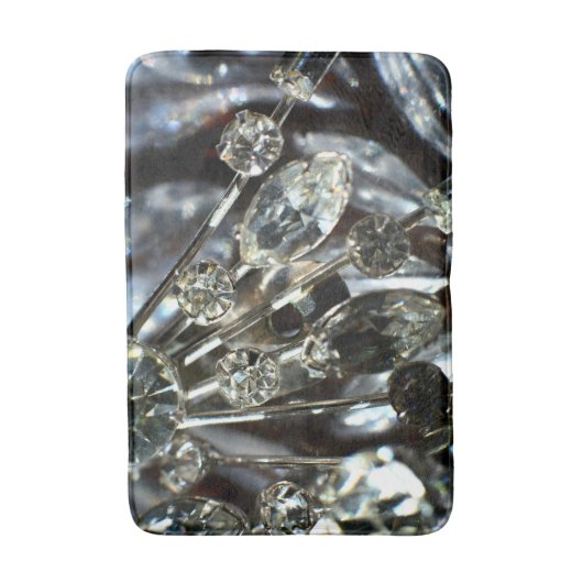 Rhistone Art Deco Elegant Grijs Zwart Badmat (Voorkant Verticaal)