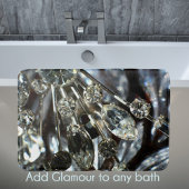 Rhistone Art Deco Elegant Grijs Zwart Badmat