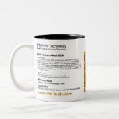 RHK-technologie - Afbeelding okt. 2008 van de maan Tweekleurige Koffiemok (Links)