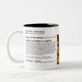 RHK-technologie - jan. 2008 Afbeelding van de maan Tweekleurige Koffiemok (Links)