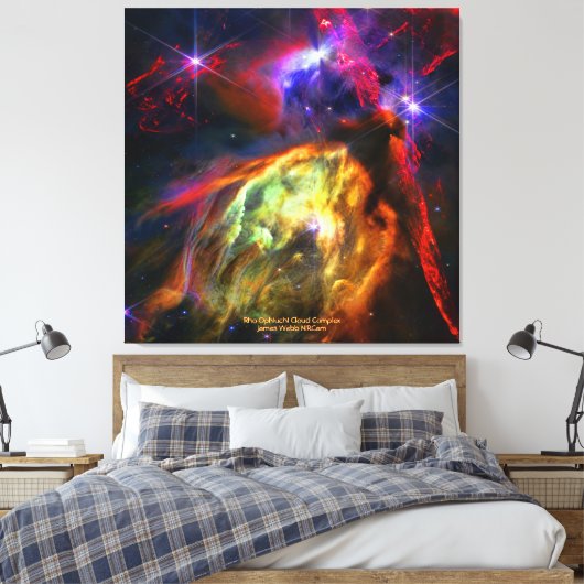 Rho Ophiuchi Cloud Complex - James Webb NIRCam Canvas Afdruk (Insitu (Slaapkamer))