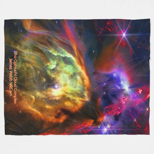 Rho Ophiuchi Cloud Complex - James Webb NIRCam Fleece Deken (Voorkant (Horizontaal))
