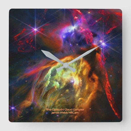 Rho Ophiuchi Cloud Complex - James Webb NIRCam Vierkante Klok (Voorkant)