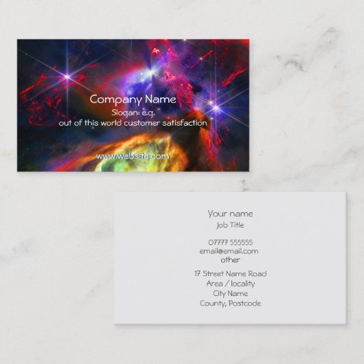 Rho Ophiuchi Cloud Complex - James Webb NIRCam Visitekaartje (Voorkant / Achterkant)