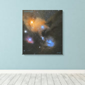 Rho Ophiuchi cloudcomplex Canvas afdrukken (Insitu (Houten vloer))