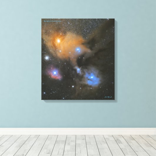 Rho Ophiuchi cloudcomplex Canvas afdrukken (Insitu (Houten vloer))