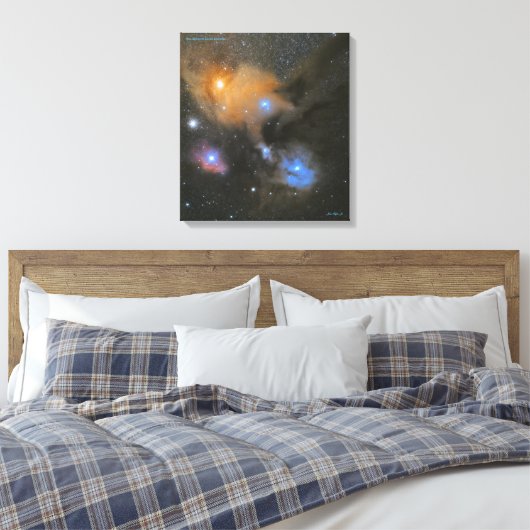 Rho Ophiuchi cloudcomplex Canvas afdrukken (Insitu (Slaapkamer))