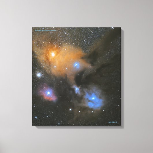 Rho Ophiuchi cloudcomplex Canvas afdrukken (Voorkant)