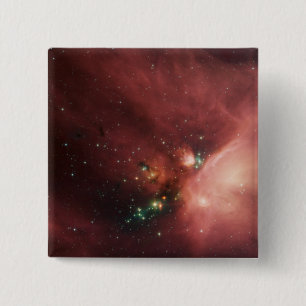Rho Ophiuchi nebula 2 Vierkante Button 5,1 Cm
