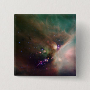 Rho Ophiuchi nebula Vierkante Button 5,1 Cm