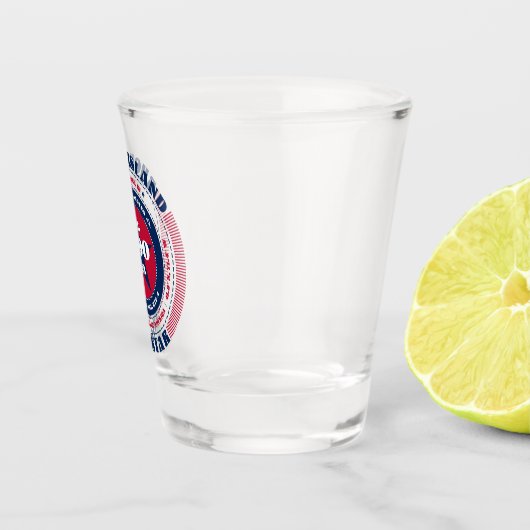 Rhode Island 13e ster Patriottisch Geschoten glas (Rechts)