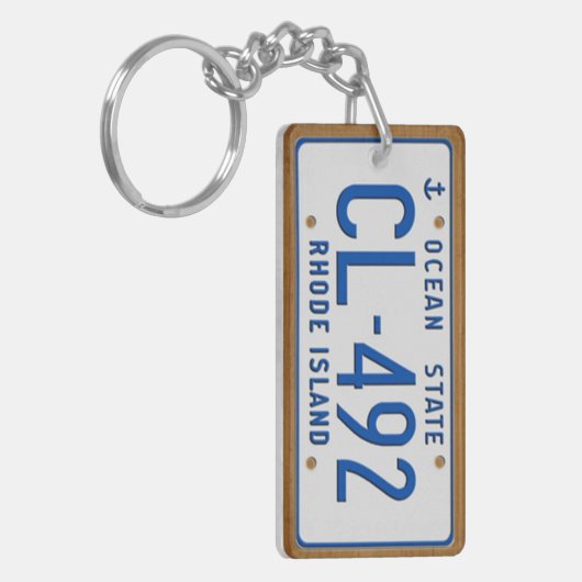 Rhode Island 1986  License Bord Sleutelhanger (Voorkant Links)