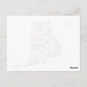 Rhode Island  Afbeelding Map Little Rhody Briefkaart (Achterkant)