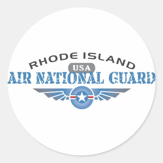 Rhode Island Air National Guard Ronde Sticker (Voorkant)