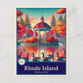 Rhode Island | Anime Style Cel Shaded Briefkaart (Voorkant)