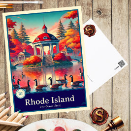 Rhode Island | Anime Style Cel Shaded Briefkaart