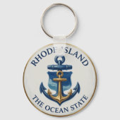 Rhode Island Anker Embleem ⚓ Sleutelhanger (Achterkant)