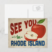 Rhode Island Apple - Vintage Travel Briefkaart (Voorkant / Achterkant)
