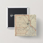 Rhode Island atlas 2 Vierkante Button 5,1 Cm (Voorkant /achterkant)