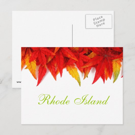 Rhode Island Autumn Leaves Briefkaart (Voorkant / Achterkant)