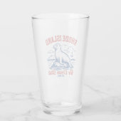 Rhode Island Beach Vibes Gift Idea Glas (Achterkant)