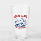 Rhode Island Beach Vibes Gift Idea Glas (Voorkant)