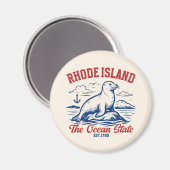 Rhode Island Beach Vibes Gift Idea Magneet (Voorkant / Achterkant)
