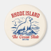 Rhode Island Beach Vibes Gift Idea Magneet (Voorkant)