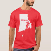 Rhode Island Belong State Map T-shirt (Voorkant)