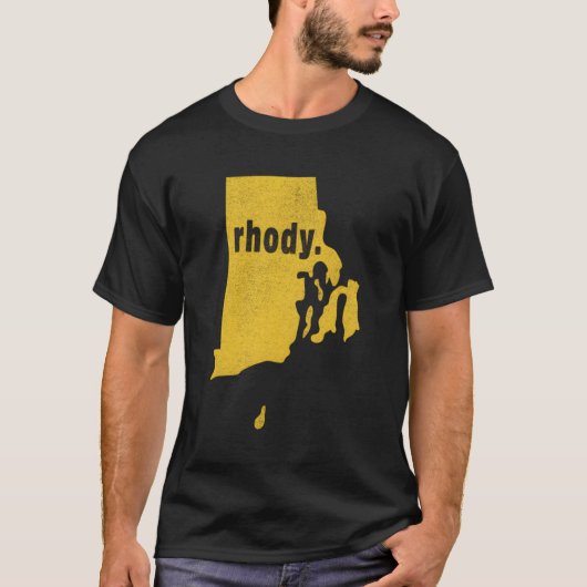 Rhode Island Bijnaam Rhody Distress T-shirt (Voorkant)